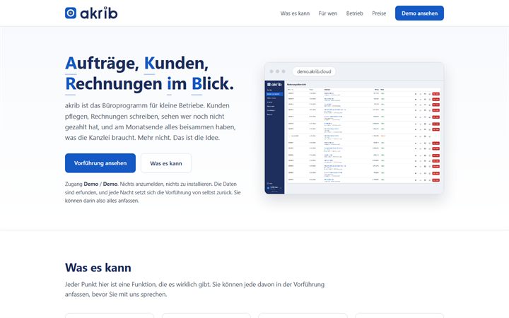 Startseite von akrib