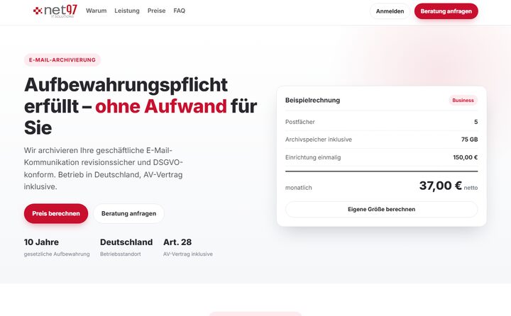 Startseite von net97 Mailarchiv